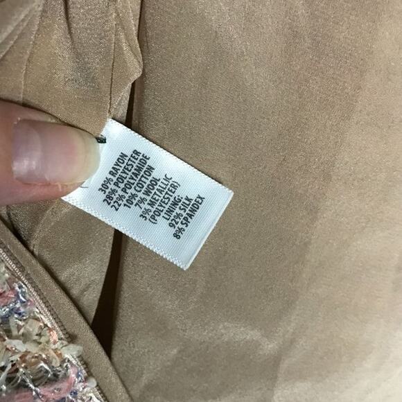 St John Long-sleeved Tweed Midi‎ Dress In Pink Size 8 $2157 - Picture 11 of 12